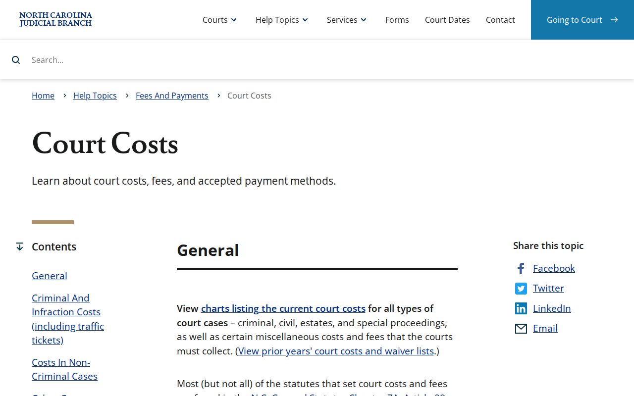 Mecklenburg court record copy and certification fee information
